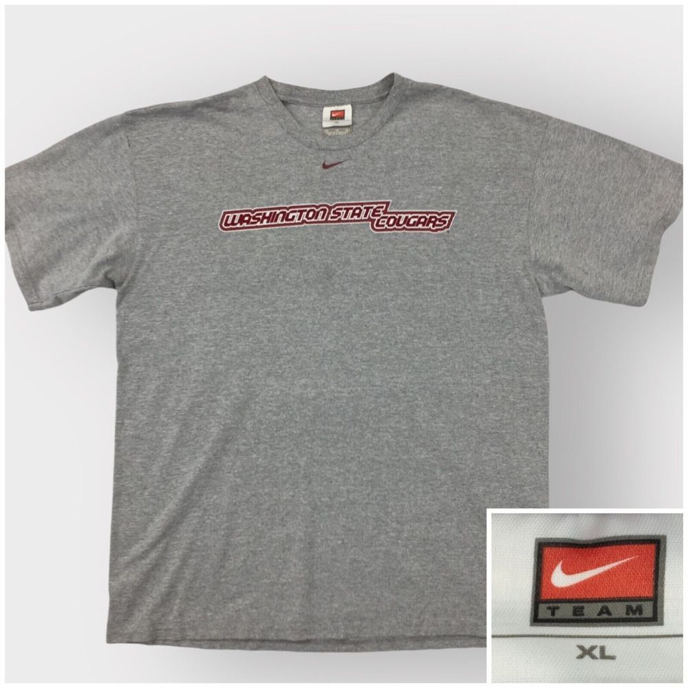 Vintage Nike T Shirt Center Swoosh Y2K Mens Size XL Washington Cougars